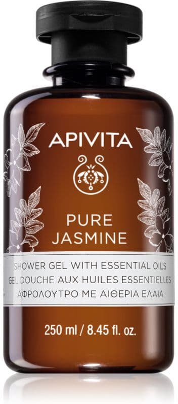 Apivita Pure Jasmine Shower Gel ενυδατικό τζελ ντους με αιθέρια έλαια 250 ml