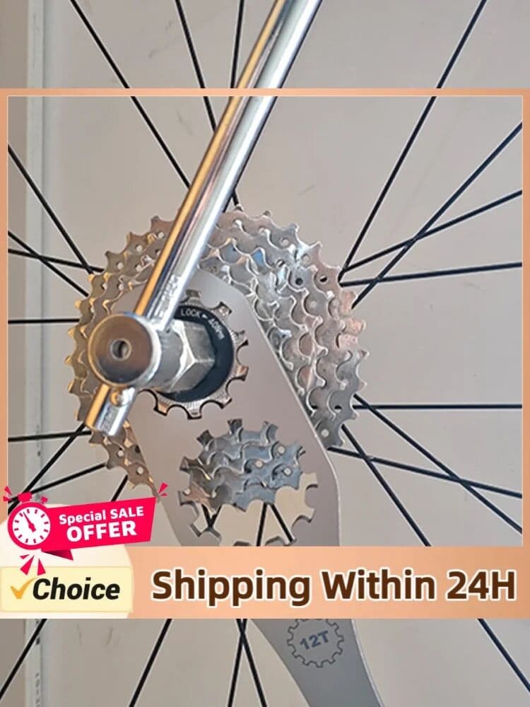 NONE Bicycle Cassette Flywheel Removal Tool Stainless Steel Flywheel Fixed Wrench Bicycle Wrench Bike Maintenance Accessories