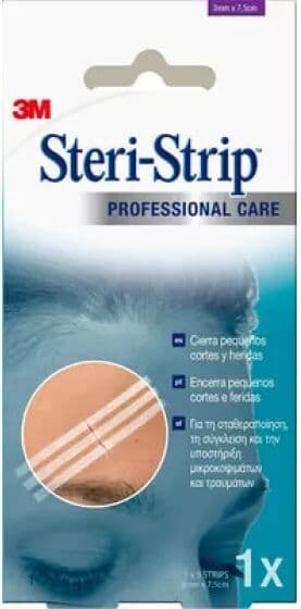 3M Cinta De Sutura Steri Strip 3X75 Mm X 5 Sutura De Poliéster