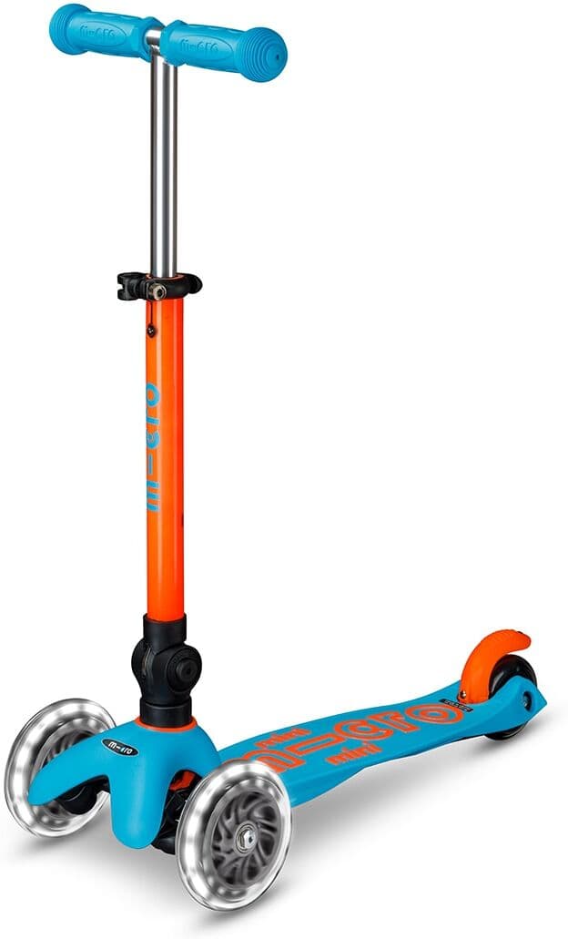 Micro Patinete Mini Deluxe Foldable Neon LED Sunset Orange .
