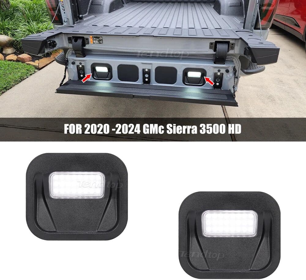 NONE LED Tailgate Rear Step Lights White LED Truck Bed Multipro Lamp For GMC 2019-2021 Sierra 1500 & 2020-2021 Sierra 2500HD 3500