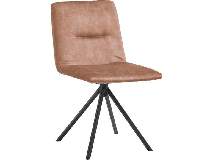 Polsterstuhl MUSTERRING JustB SP500 , beige (sand), 1 Stk., Veloursstoff, nicht drehbar, Stühle, Polsterstuhl, ohne Armlehne, wahlweise mit Drehfunktion, Stativgestell in schwarz