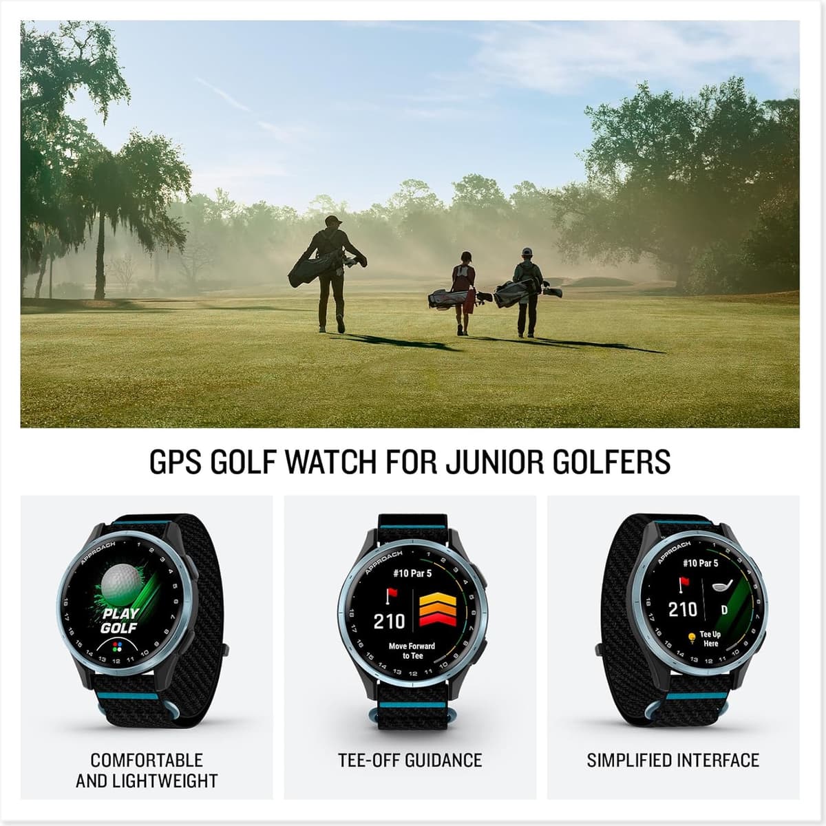 Garmin Approach J1 43mm Junior/Teen Golf GPS Watch – Black