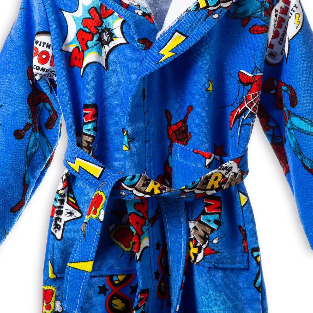 Accappatoio con Cappuccio in Cotone Spider-man Power 4/6 Anni Marvel Ragazzo Caleffi