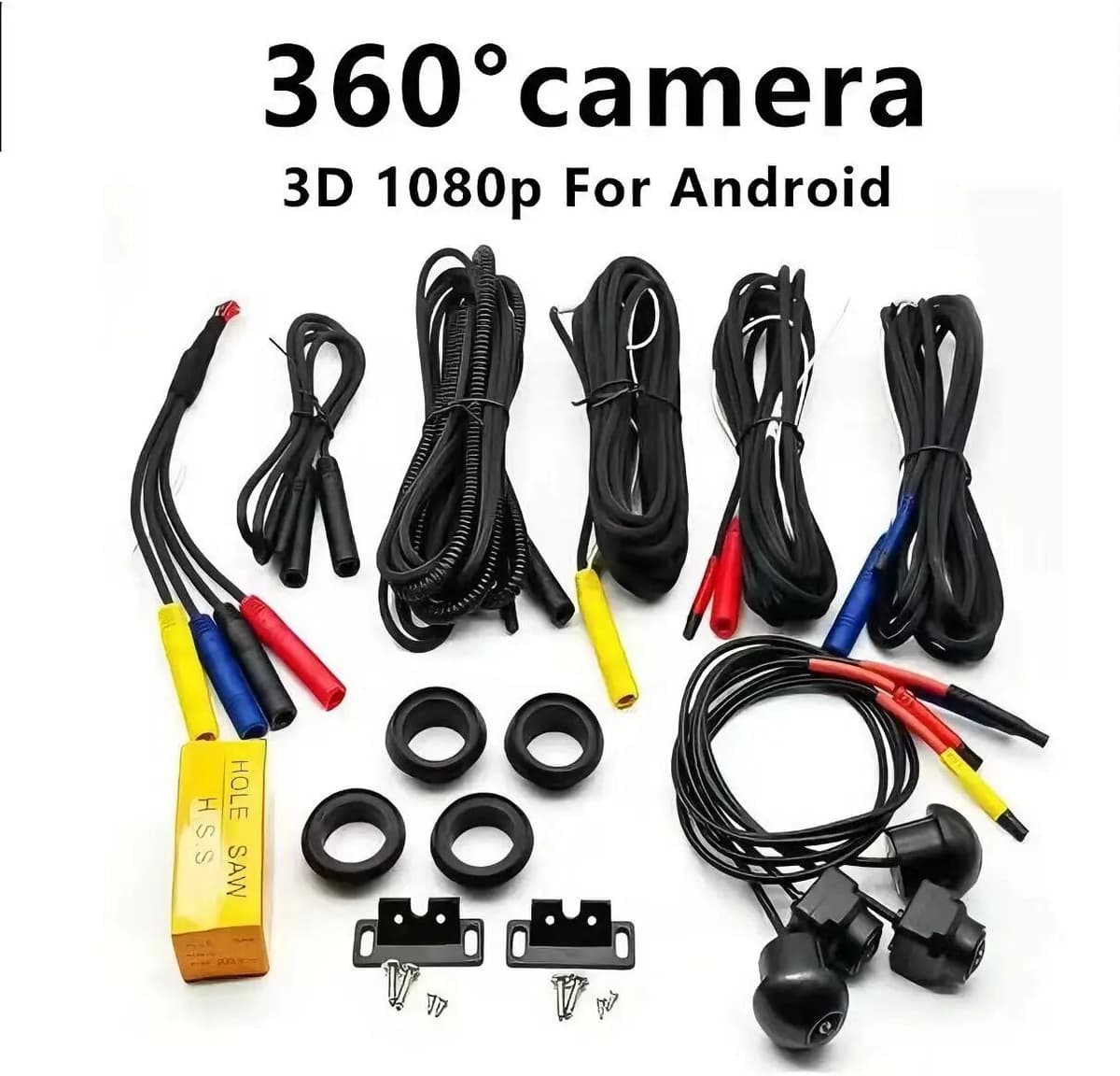 BYNCG 360° Panoramic Car Camera System 4CH AHD 1080P Bird View Surround View Parking Backup Cameras for Android Car Radio Multimedia