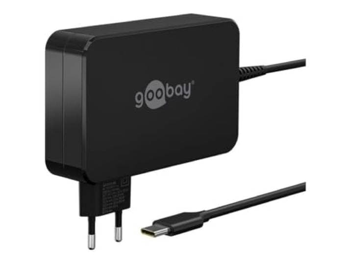 goobay 90W USB C Oplader Laptop met 1,8 m Laptop Oplaadkabel Power Delivery 90W USB C Voeding - USB C-oplader 90W met kabel en oververhittingsbeveiliging voor MacBook Pro, Lenovo ThinkPad, Chromebook