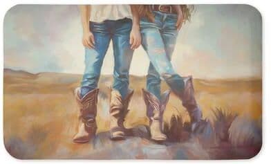 "Stupell Cowboy and Cowboy Themed Printed Anti-Fatigue Floor Mat, 30""x18"""