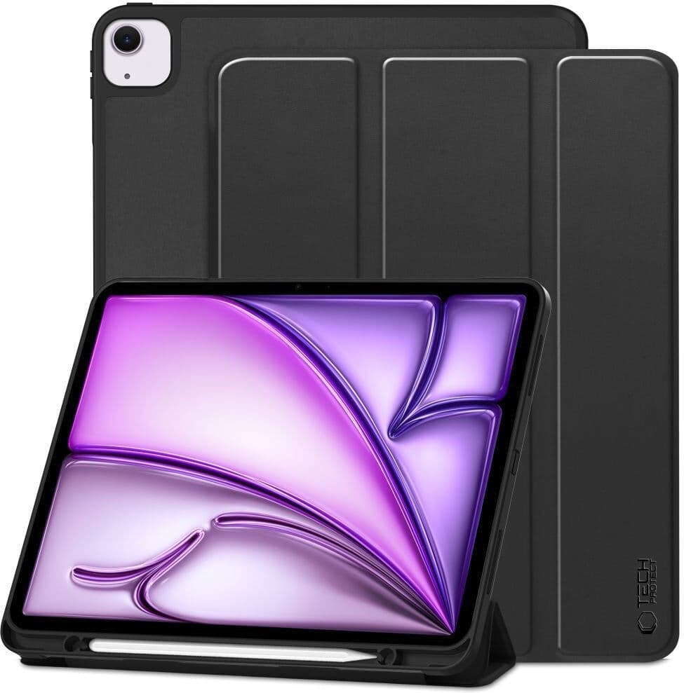 Tech-Protect iPad Air 13" (2026 / 2025 / 2024) SC Deksel m. Apple Pencil Holder - Svart