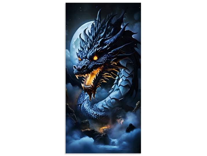 Wandbild ARTLAND Die Wut des Drachen XVII , farbe bild(er): blau, B:20cm H:40cm, Alu Dibond, Bilder, Wandbild, als Alubild, Leinwandbild, Poster, Wandaufkleber in verschied. Grössen