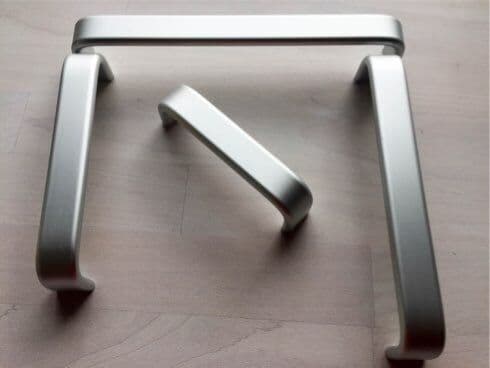 Håndtak, Metallisk Aluminium, Sølv "Mateus" 96mm, 128mm, 160mm Og 192mm – 96mm – 96 Mm