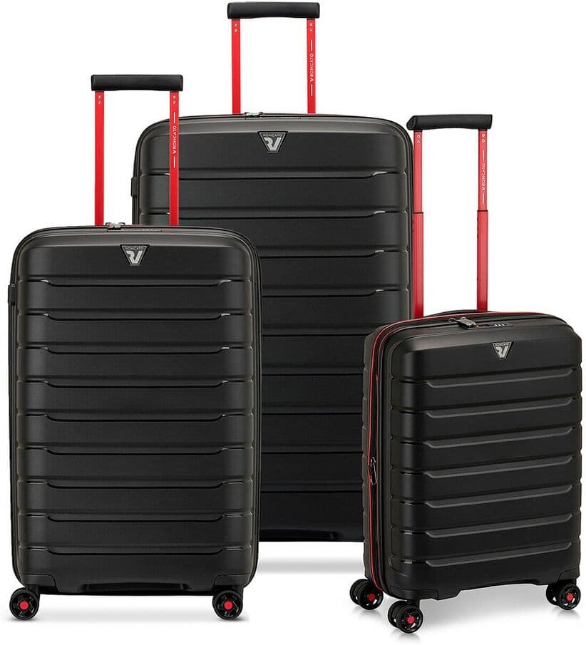 Roncato Juego de maletas (grande, mediana y cabina) B-Flying rígidas expandibles hasta 129 L. Negro