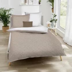 Kaeppel Mako-Satin Bettwäsche Athletics 155x220 cm + 80x80 cm | mandel - braun