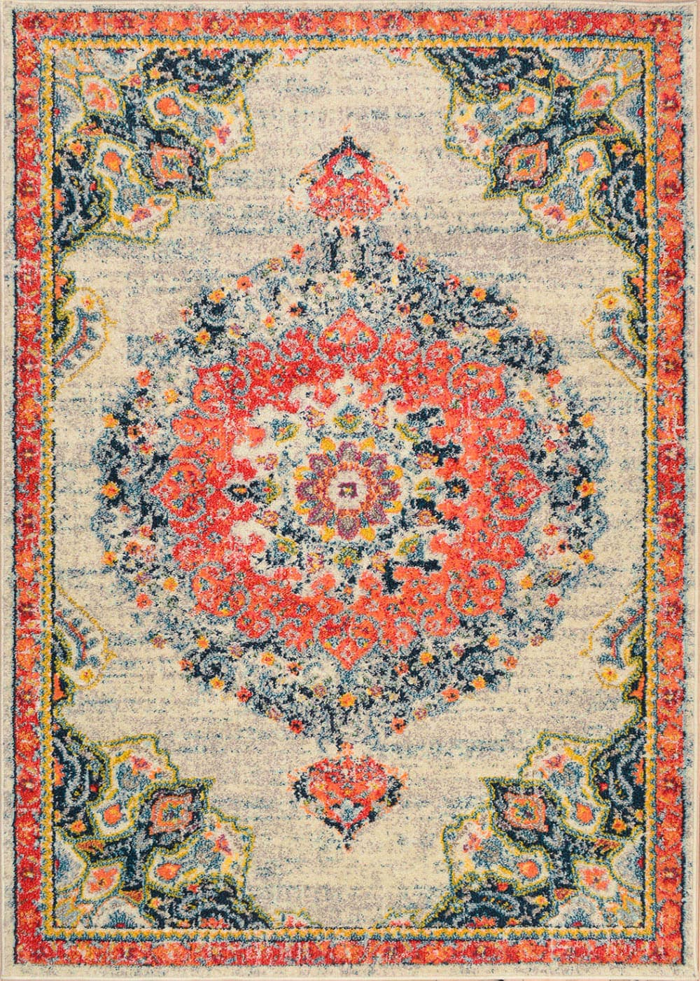 Nazar Tapis salon vintage - poils court et doux beige 160x230 Beige 230x1x160cm