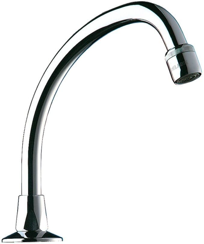 Bec col de cygne mobile pour lavabo L200 avec brise jet DELABIE 967202