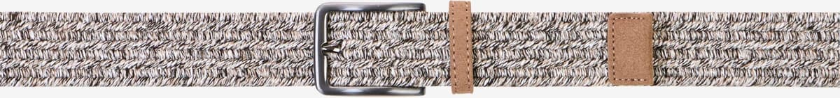 Ledergürtel BRAX "Style HERRENGÜRTEL", Herren, Gr. 90, weiß (grau), Baumwolle, Elasthan, Kunstfaser, Leder, Gürtel Ledergürtel, Stretchgürtel im Baumwollmix