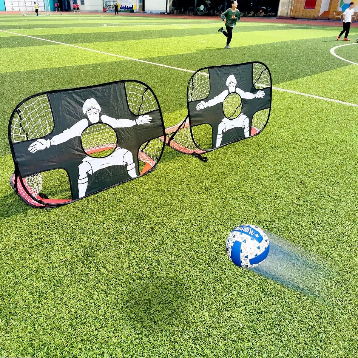 NONE Foldable Football Goal Nylon Soccer Goal Kids and Adults Football Target Net for Playground Backyard Indoor Outdoor Training