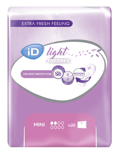 Ontex iD iD Discreet Light Pads Mini - 24 paquets de 20 protections