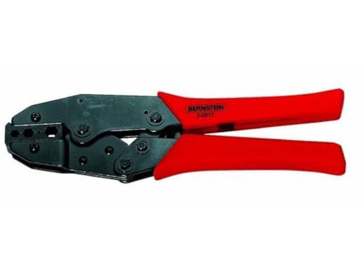 Bernstein Werkzeug GmbH 3-0611 Krimptang voor BNC- en TNC-coaxiale connectoren, zwart, rood