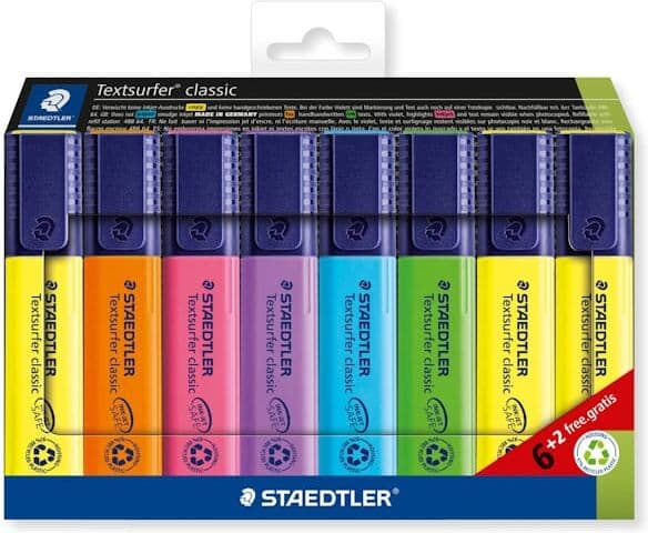 Ãverstrykningspennor  Staedtler 364 - Textsurfer Classic 8/fp