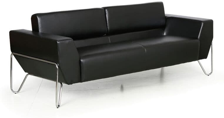 B2B Partner Sofa SPIDER, 3 Sitzplätze, schwarz
