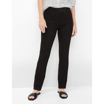 Bequeme Jeans RAPHAELA BY BRAX "Style LAVINA JOY", Damen, Gr. 52K (26), Kurzgrößen, schwarz, Denim/Jeans, 93% Baumwolle, 5% Elastomultiester, 2% Elasthan, Jeans