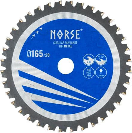 Norse Blades Metalworker   Rundsavsklinge Til Metal-Blå-136mm X 20mm - Z30