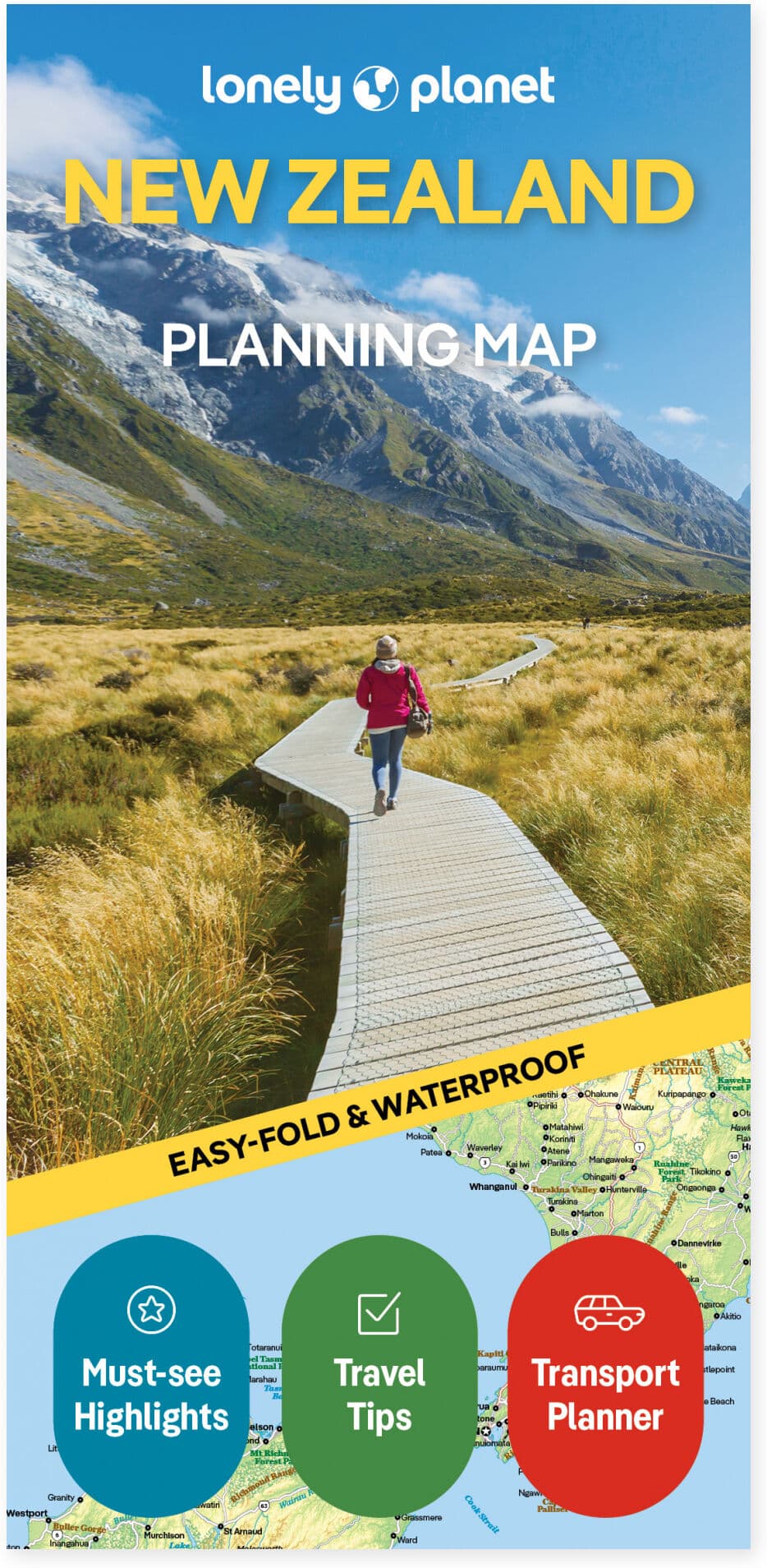 Lonely Planet New Zealand – Planleggingskart (Engelsk) –