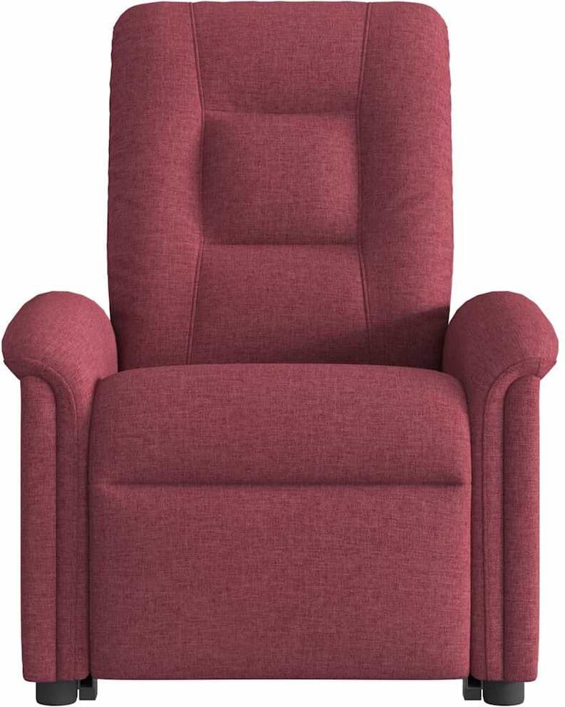vidaXL Fauteuil inclinable électrique rouge bordeaux tissu