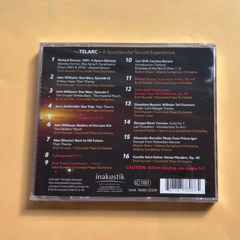 NONE A Spectacular Sound Telarc Audiophile Demo CD Spectacular Sound Effects Test Disc Brand  Sealed In Stock Ready To Ship