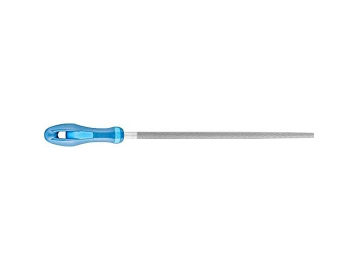 PFERD Werkplaatsvijl rond, 300 mm, ronde vijl, omlopende kruiskop H1, incl. ergonomische vijlheft, 11214306 – voor grof verspanen en voor het voorbewerken geschikt, lengte 300 mm