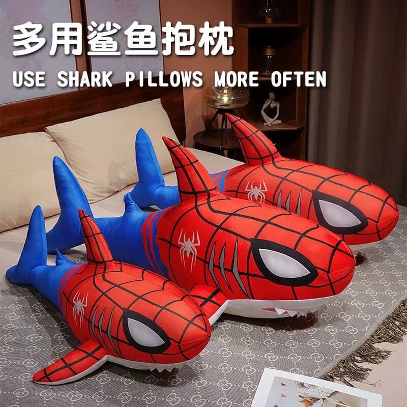 NONE 60‑120cm Spider Shark Plush Pillow Large Sleeping Hug Doll Stuffed Animal Toy Soft Long Leg Clip Pillow Home Sofa Bed Decor Gift
