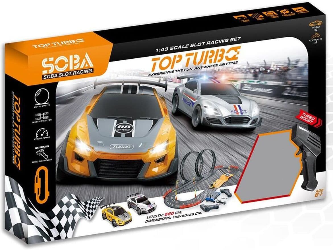 Bilbane Med 2 Biler Og 2 Looper 5,6 Meter - Soba Slot Racing