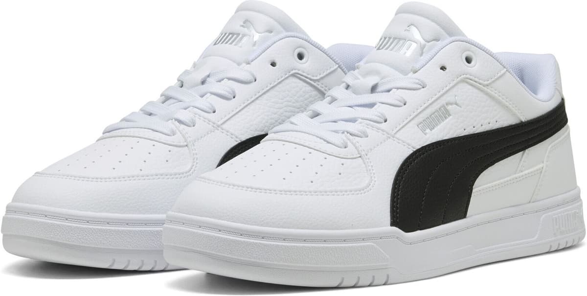 Sneaker PUMA "Caven III Sneakers Erwachsene", Herren, Gr. 40, Textil, schwarz-weiß (weiß schwarz silber metallic), Obermaterial: Textil, Synthetik. Futter: Textil. Innensohle: Textil, Keine Angabe. Laufsohle: Gummi, Schuhe Sneaker