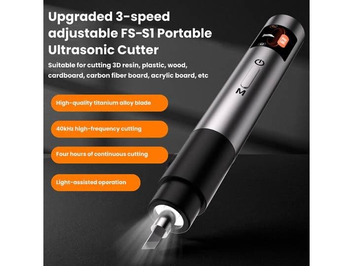 Cutter ultrasonique portable FS-S1, cutter ultrasonique multifonctionnel DC 12V, outil de gravure électrique DIY, port Type-C