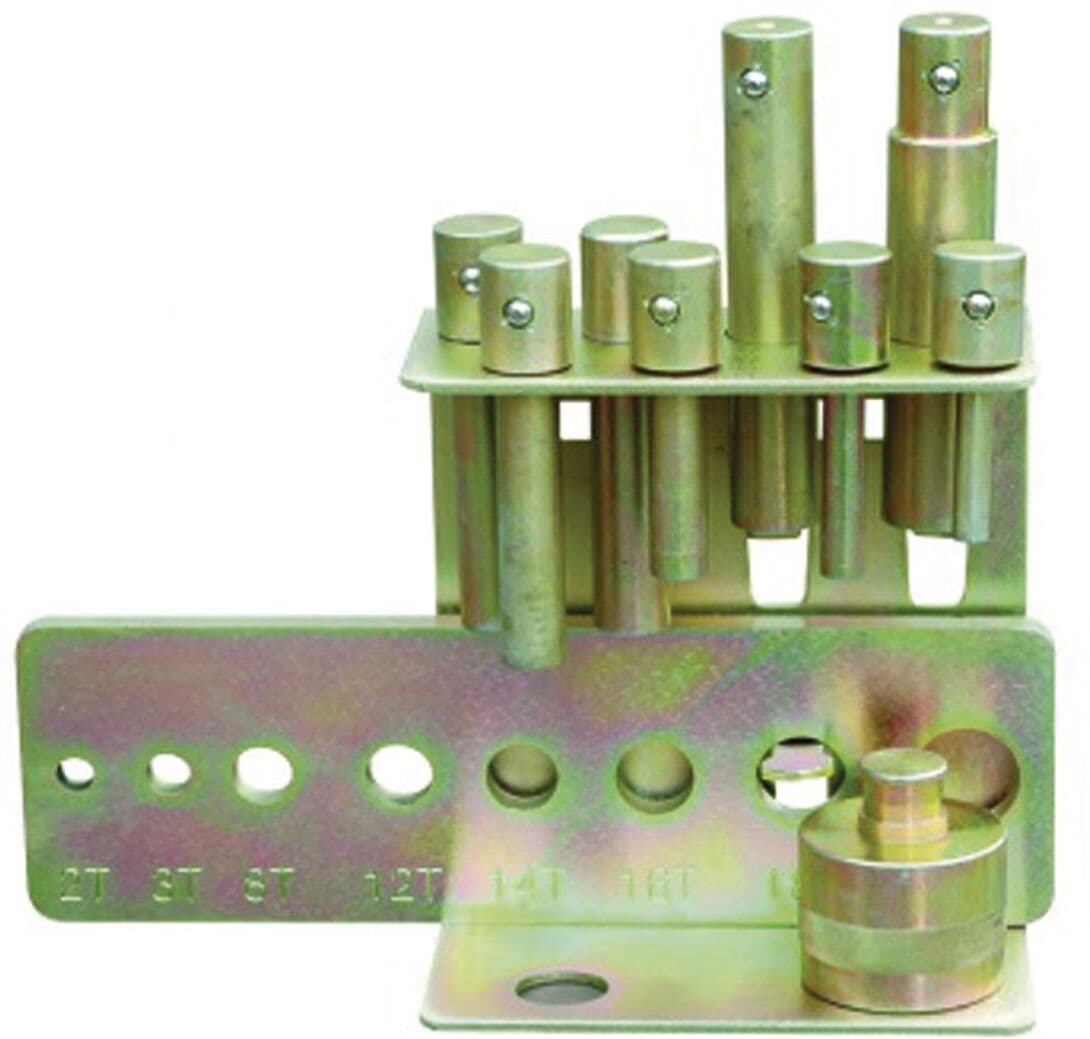 Jeu de poinçons 8 pièces diamètre 10-30mm pour presse d'atelier MW Tools CAT-SET