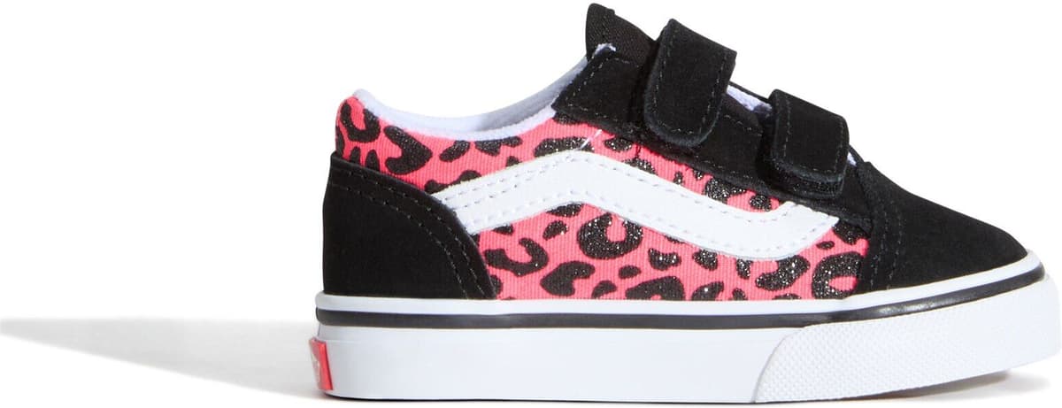 Vans Zapatilla casual bebé modelo Old Skool Velcro ..  (21-22) Negro / Rosa