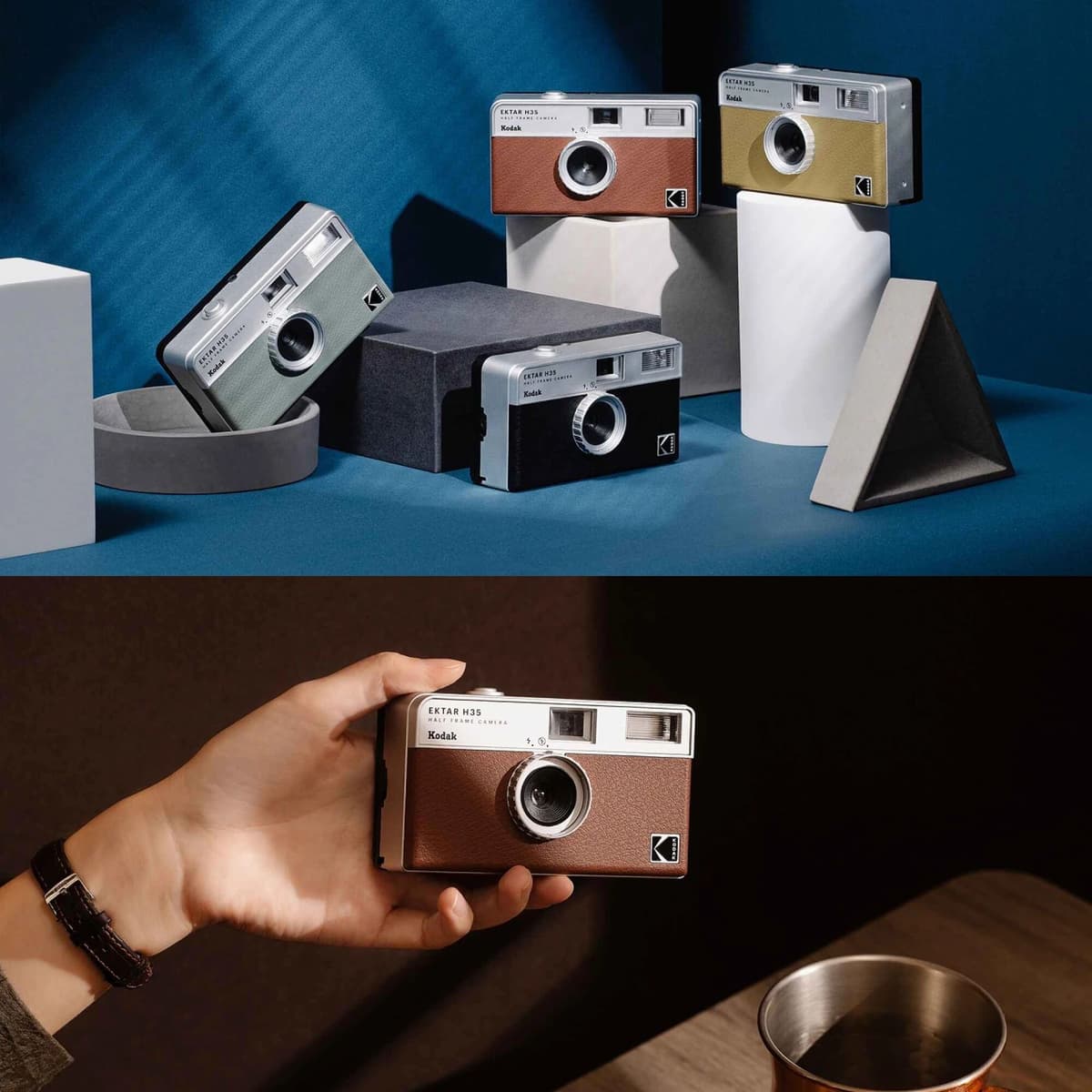 Original KODAK EKTAR H35 Half Frame Camera 35mm Film Camera Reusable Film Camera With Flash Light Birthday Christmas Gift