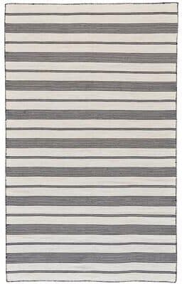 Grand Bazaar Granberg Eco-Friendly PET Rug, Outdoor, Black/White, Area Rug