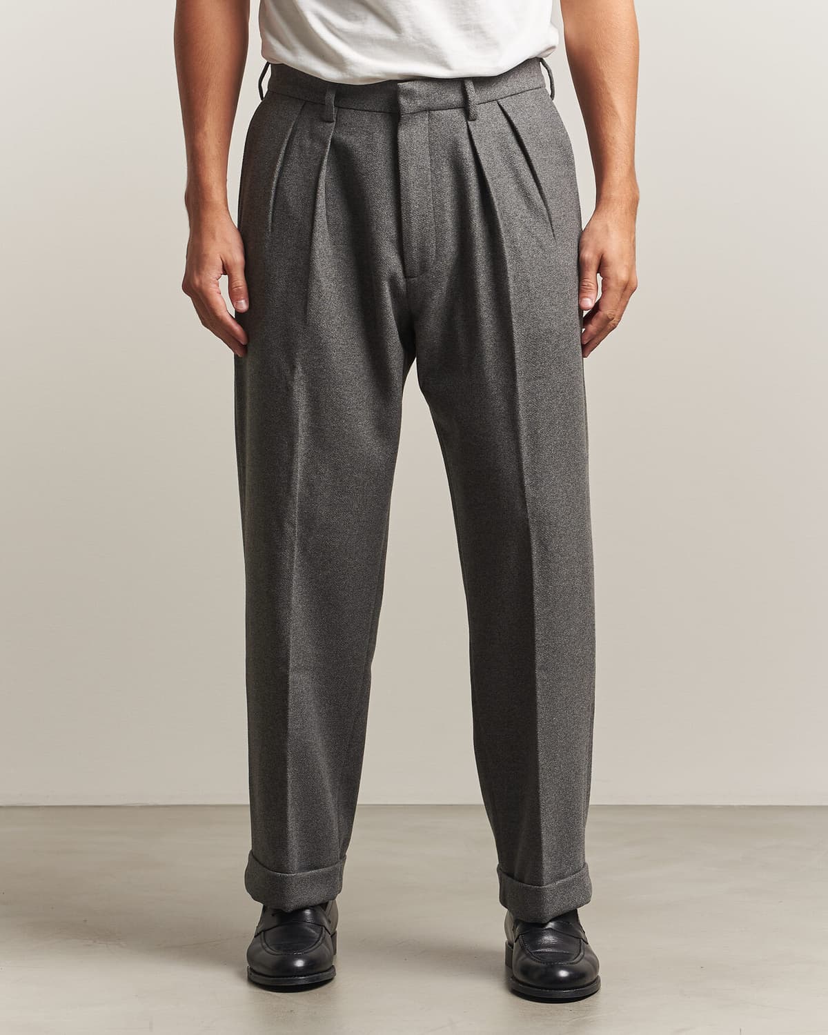 Polo Ralph Lauren Flanell Blend Straight Fit Pants Medium Grey men W30L32 Grå