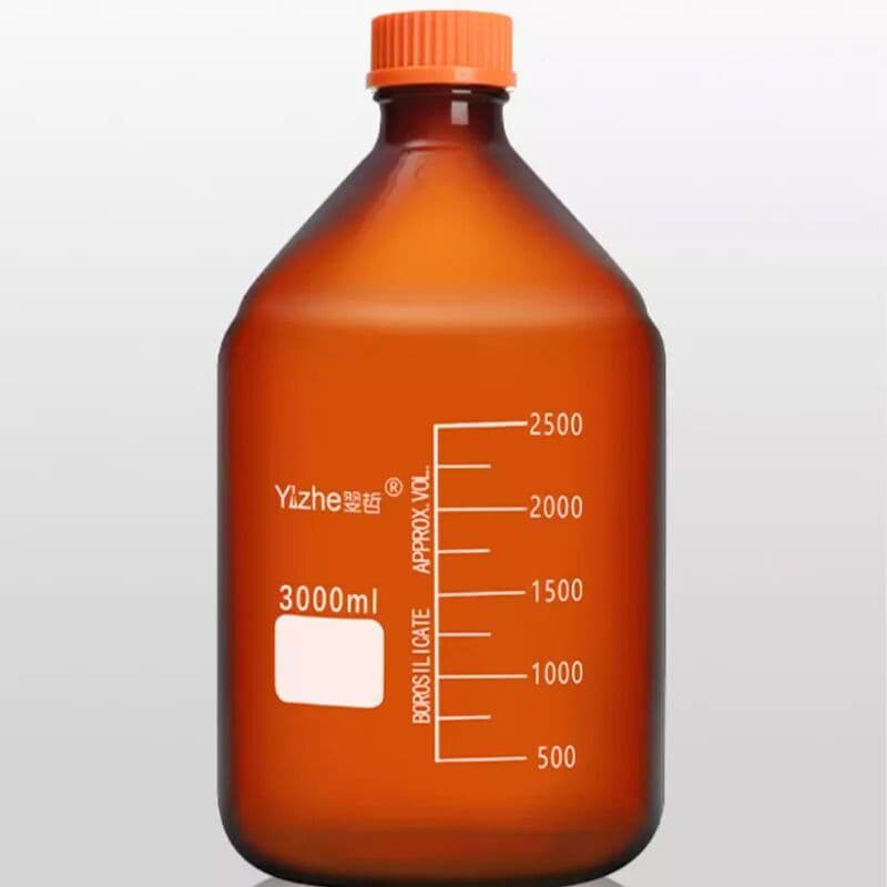 DXY Amber Large Glass Reagent Bottle with Screw Cap Thick Wall Lab Brown Graduated Test Bottle 2000/3000/5000/10000ML