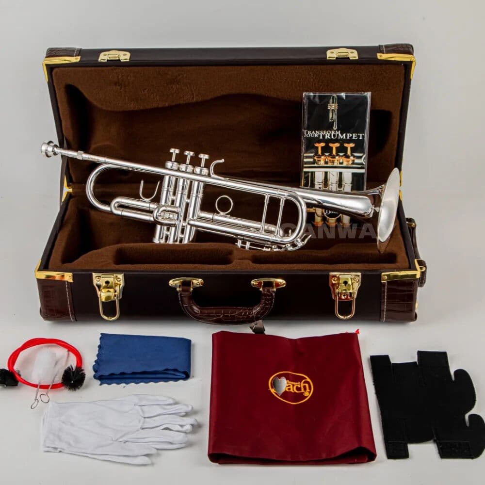 CANWAY Stradivarius 190s-37 50th Anniversary Silver Trumpet Pipe Flat Instrument Brass Students