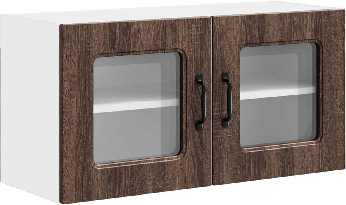vidaXL Panneau de lave-vaisselle Kalmar Chêne brun 80 x 31 x 40 cm