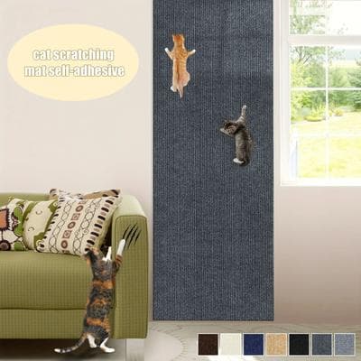 Uplift Picks Self Adhesive Cat Scratching Mat Trimmable Carpet Protector For Furniture Walls And Climbing Posts dark Gray 40x200 Cm