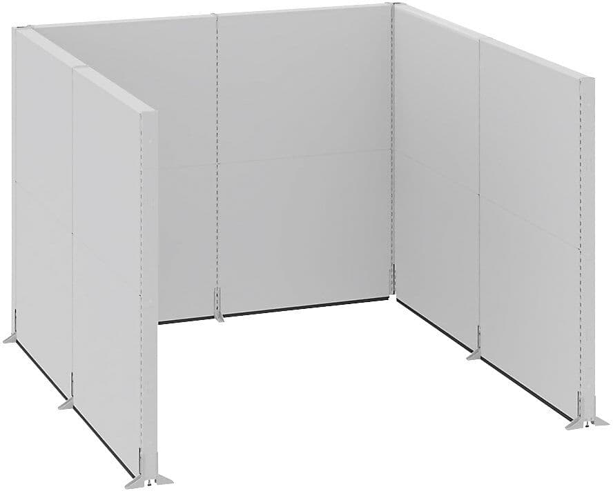 kaiserkraft Akustik-Stellwand, Industrie, Komplettmodule, LxBxH 2730 x 2630 x 2000 mm