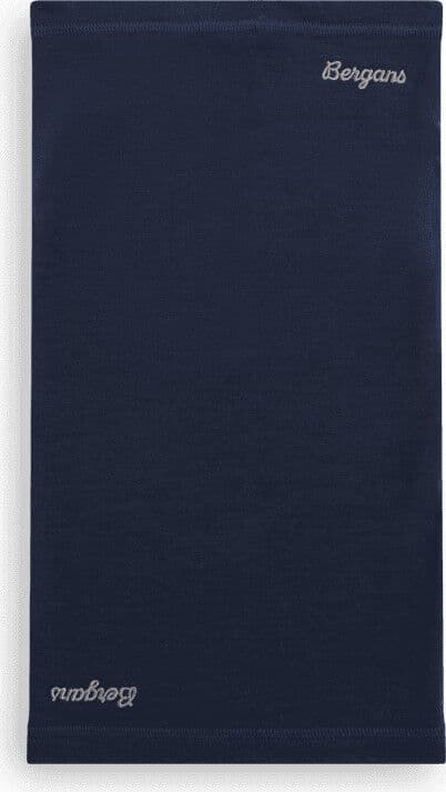 Bergans Juniors'  Wool Neck Warmer Navy Blue/solid Grey 54