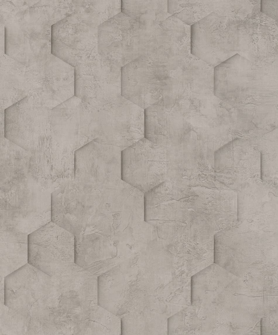 Marburg Loft Behang met 3D hexagon print - 34162   4001860341629   Behang