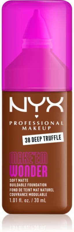 NYX Professional Makeup Make ‘Em Wonder lekki podkład matujący odcień 38 Deep Truffle 30 ml