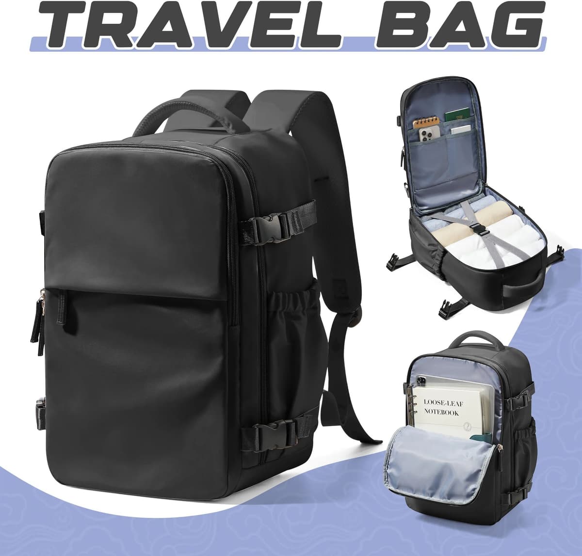 FLCC Cabin Backpack Travel 40x20x25 Ryanair Carry on Backpack for Man Women Laptop Bag Business Waterproof Backpack Fashion Mochila