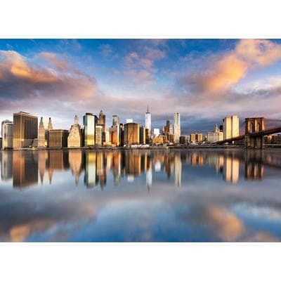 Fototapete PAPERMOON "Manhattan Sunrise", bunt, B:4m L:2,6m, Vlies, Tapeten