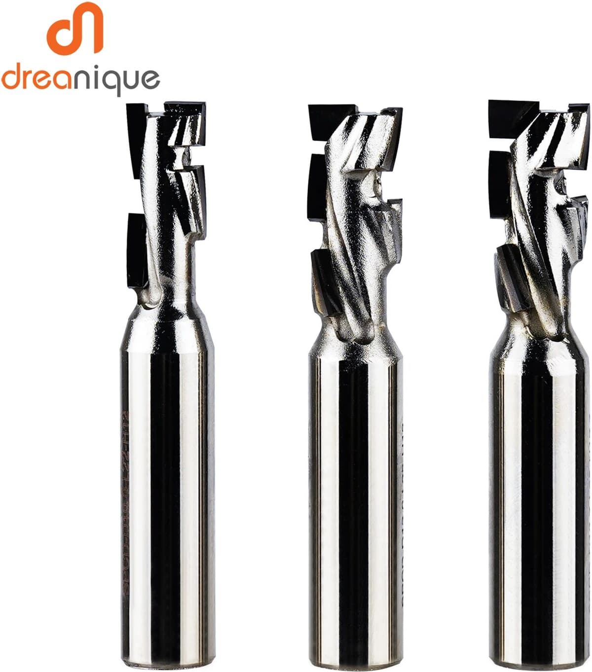 Dreanique 1pc PCD Tipped Spiral Woodworking Router Bit, 12-12.7mm Diameter, Up/Down Shear Milling Cutter, Compression Bit
